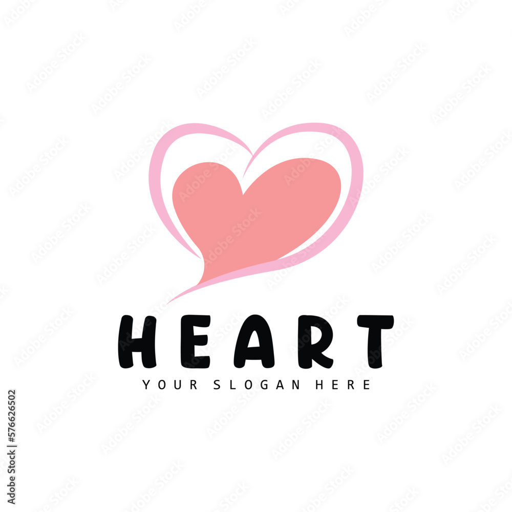 Heart Logo, Love Design, Valentine's Day Vector, Love Heart Icon, Illustration Template Heart Logo, Love Design, Valentine's Day Vector, Love Heart Icon, Illustration Template