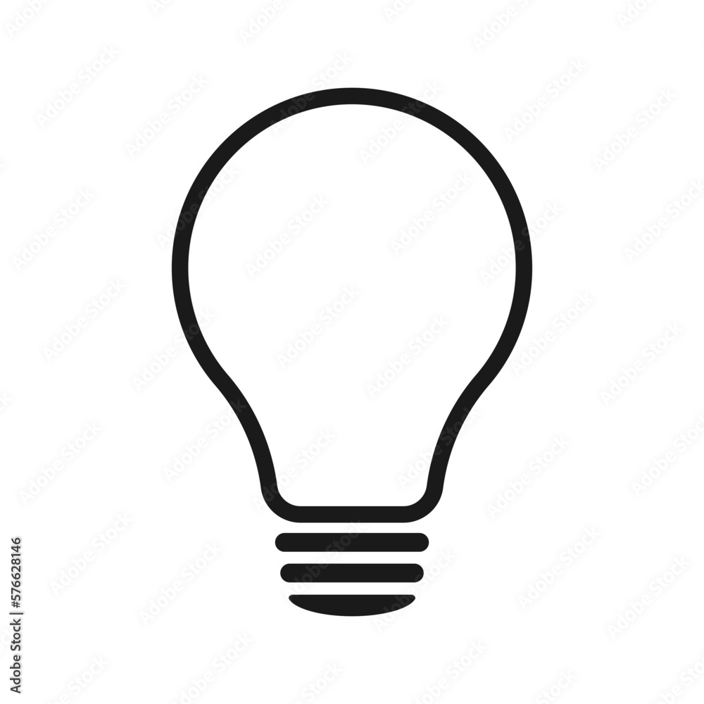 Idea lamp icon. Flat style - stock vector Idea lamp icon. Flat style - stock vector