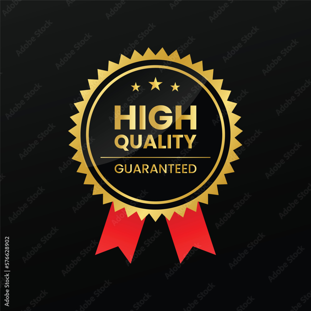 High quality guaranteed golden badge vector design. High quality guaranteed golden badge vector design.