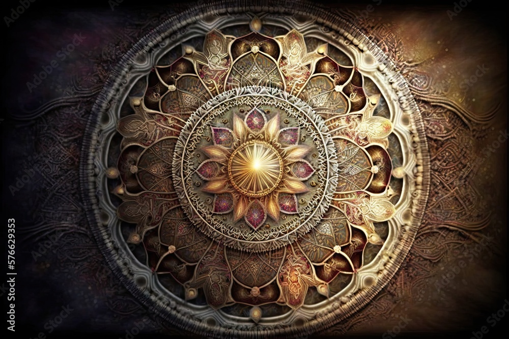 The Mystical Splendor of the Ancient Fairy Mandala Generative AI