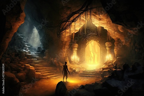 Exploring Underground Caverns for Ancient Auric Wealth Generative AI
