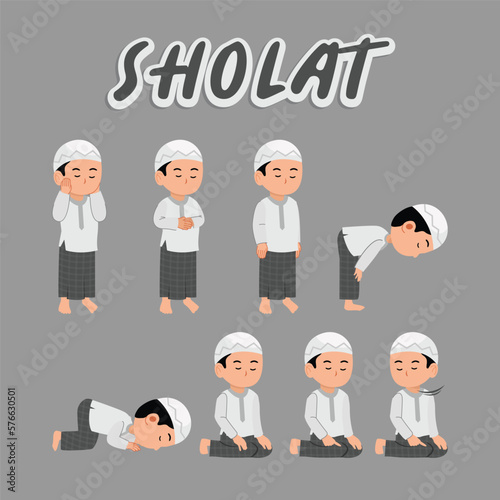 Young muslim prayer wear traditional clothes praying for allah and raise their hands ramadan kareem eid mubarak eid fitr