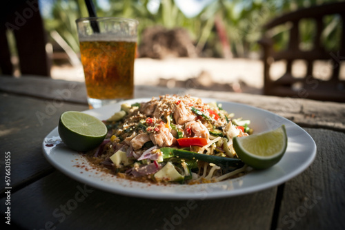 Spicy and Refreshing  Som Tam Thai  a Taste of Thailand s. Generative Ai