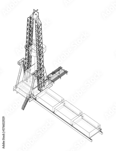 Oil rig. Orthography