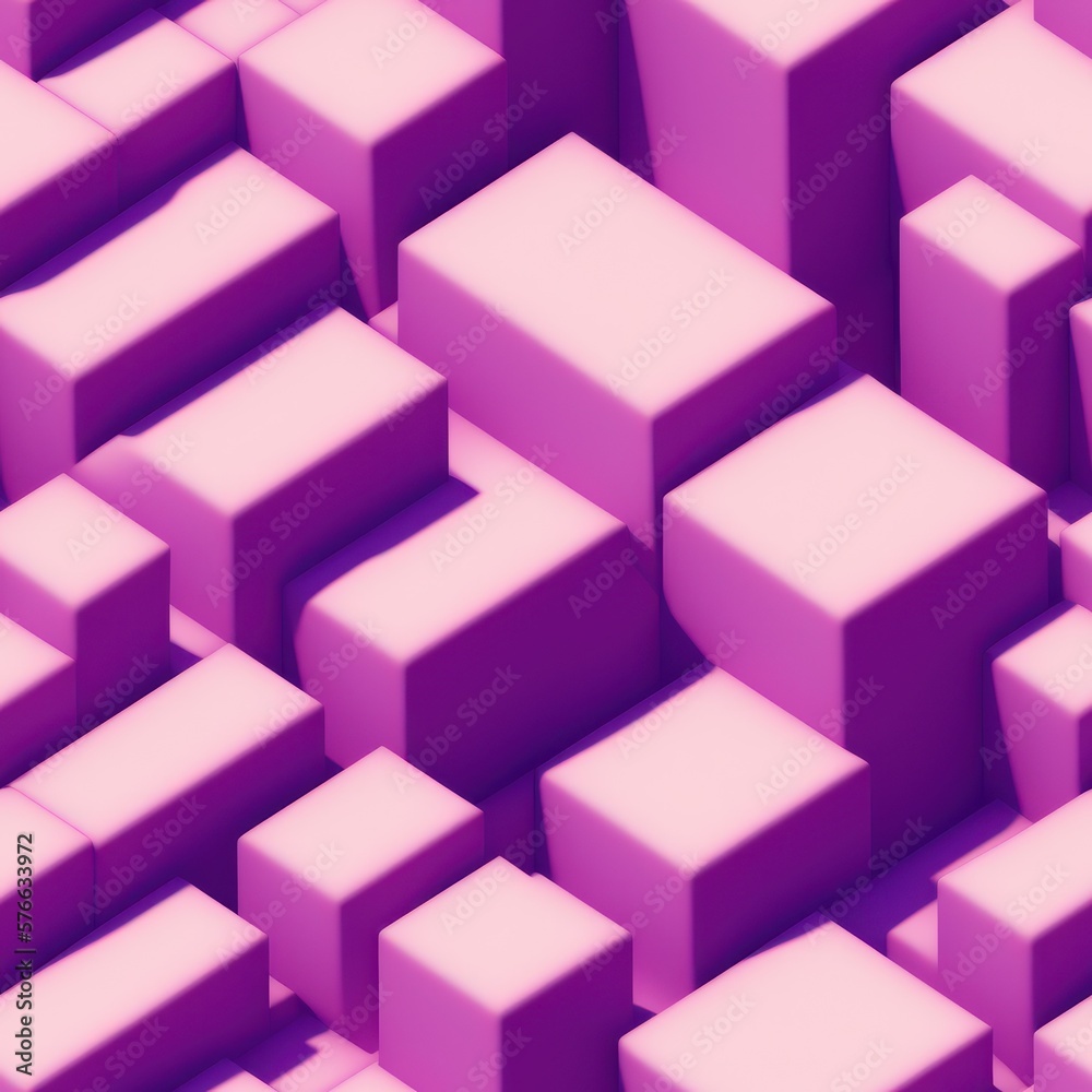Abstract 3D isometric cube pattern background with a pastel color palette, generative ai Abstract 3D isometric cube pattern background with a pastel color palette, generative ai