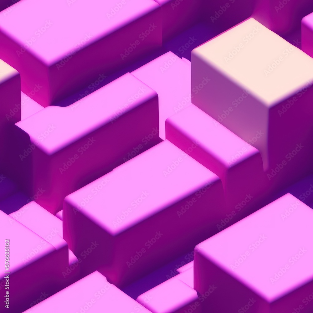 Abstract 3D isometric cube pattern background with a pastel color palette, generative ai Abstract 3D isometric cube pattern background with a pastel color palette, generative ai