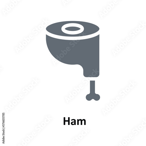 Ham Vector Solid Icons. Simple stock illustration stock