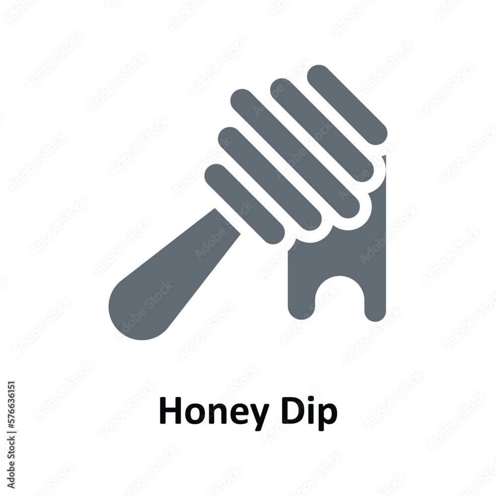 Honey Dip Vector Solid Icons. Simple stock illustration stock Honey Dip Vector Solid Icons. Simple stock illustration stock