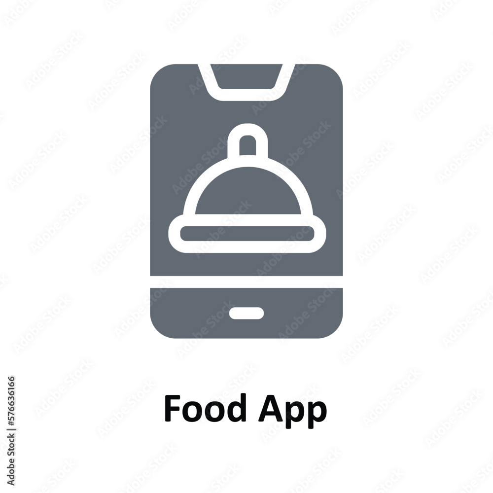 Food App Vector Solid Icons. Simple stock illustration stock Food App Vector Solid Icons. Simple stock illustration stock