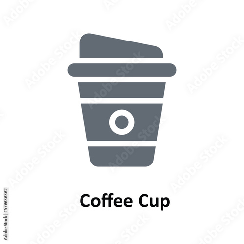Coffee Cup Vector Solid Icons. Simple stock illustration stock