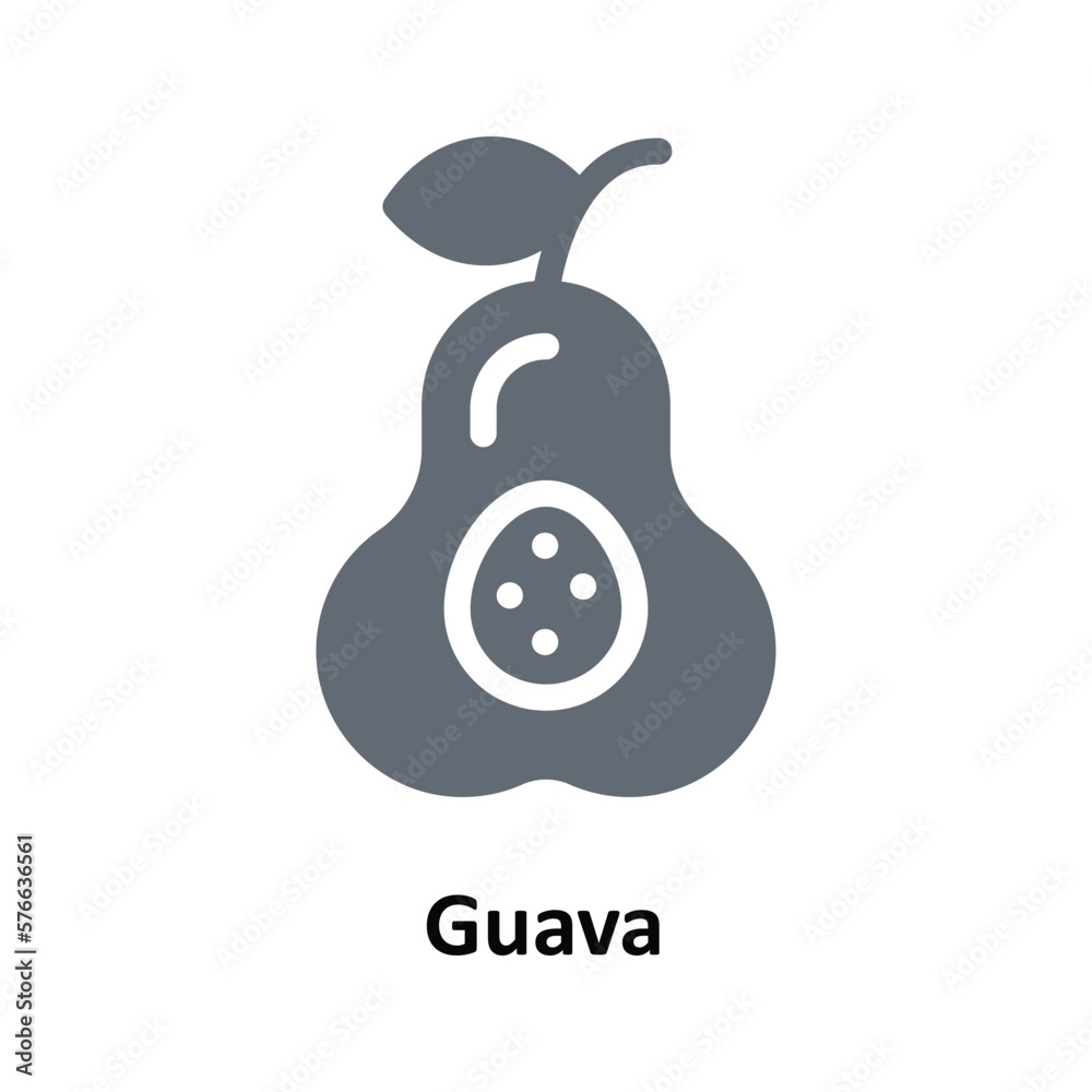 Guava Vector Solid Icons. Simple stock illustration stock Guava Vector Solid Icons. Simple stock illustration stock