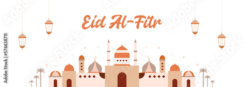 Eid al fitr banner backgrou...