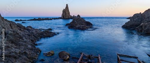 Las Sirenas Reef, Cala de las Sirenas, Cabo de Gata-Níjar Natural Park, UNESCO Biosphere Reserve, Hot Desert Climate Region, Almería, Andalucía, Spain, Europe