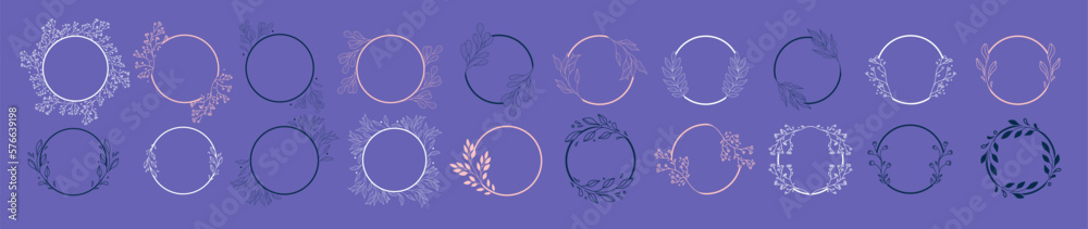 Flourish laurel wreaths for your designs. Logo templates. Set of hand-drawn botanical wreaths. Perfect for wedding invitations and organic eco brands. Flourish laurel wreaths for your designs. Logo templates. Set of hand-drawn botanical wreaths. Perfect for wedding invitations and organic eco brands.