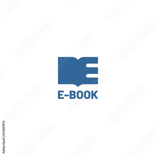 simple minimalist modern logo e-book