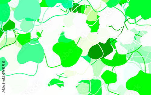 Light Green vector texture with abstract forms.