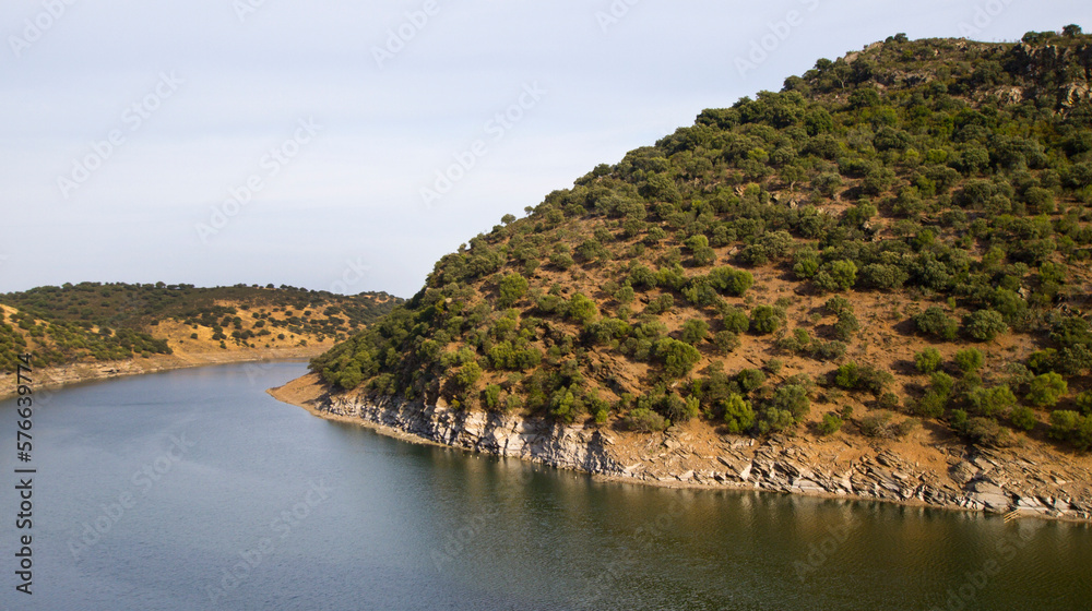 Tajo River, Monfragüe National Park, SPA, ZEPA, Biosphere Reserve, Cáceres Province, Extremadura, Spain, Europe