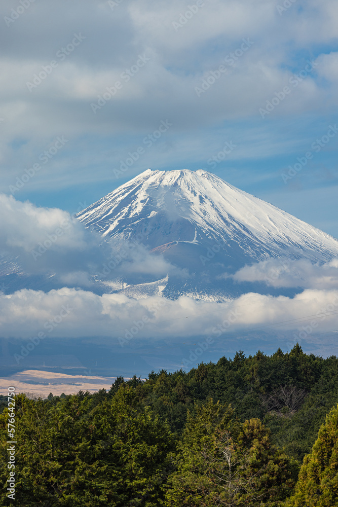 日本　静岡県三島市にある三島スカイウォークから見える富士山