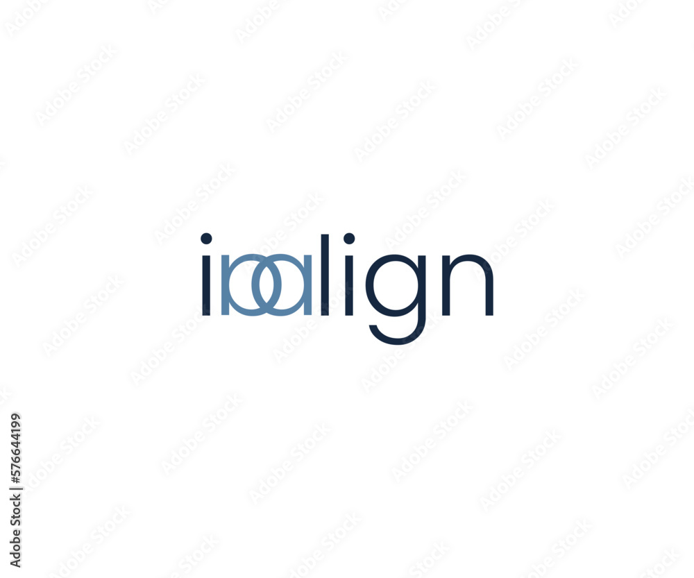 IALIGN word mark vector logo templet.