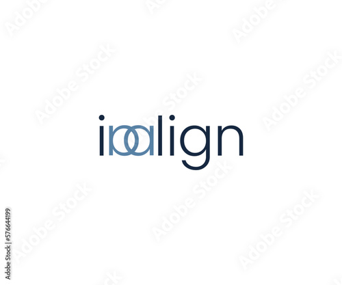 IALIGN word mark vector logo templet.