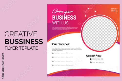 Creative Cooperate business flyer design. Vector flyer design template A4 size flyer design.	