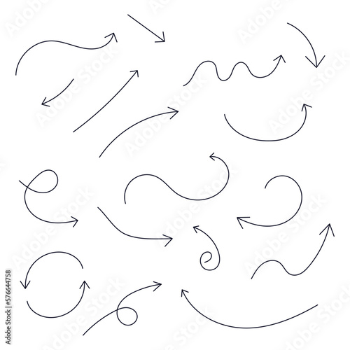 Thin Hand Drawn Arrows Collection