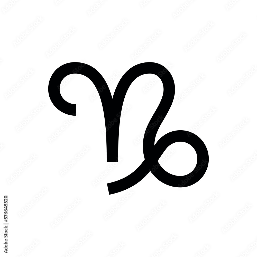 Capricorn zodiac sign icon. One of the 12 symbols of astrology. Attribute of a horoscope or cosmos. Capricorn zodiac sign icon. One of the 12 symbols of astrology. Attribute of a horoscope or cosmos.