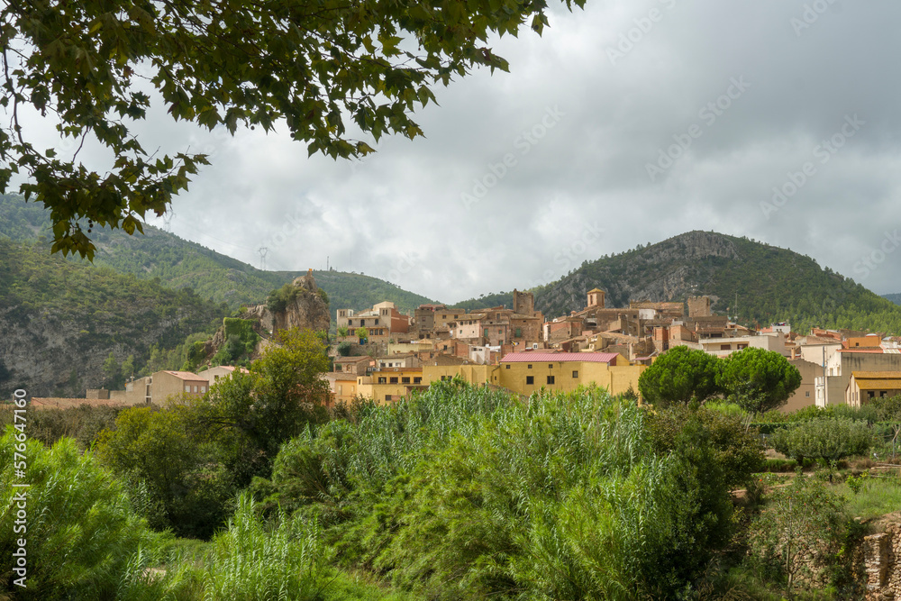 The mountain town of Pratdip in Spain.