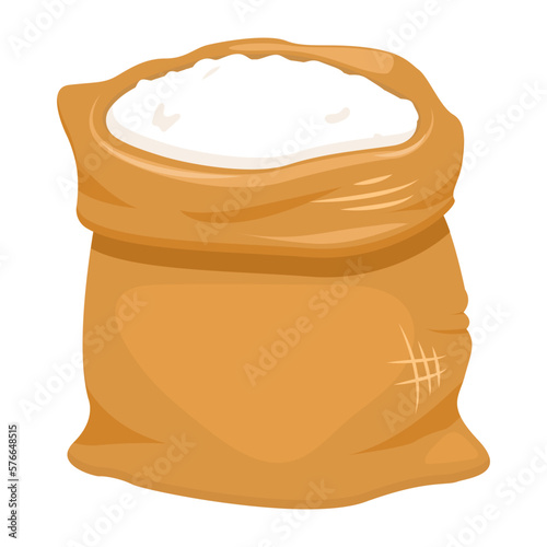 Canvastavla Vector cartoon image of a bag of flour