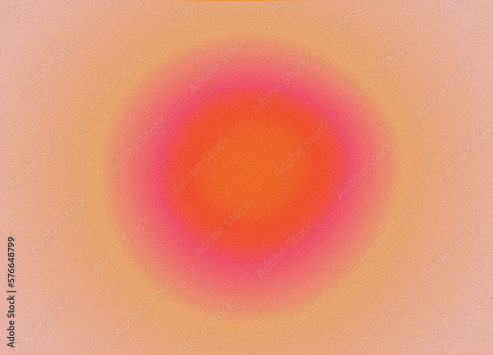 grainy circle gradient, warm energy, red, pink, yellow - obrazy, fototapety, plakaty 