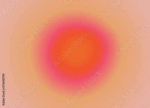 Leinwand Poster grainy circle gradient, warm energy, red, pink, yellow
