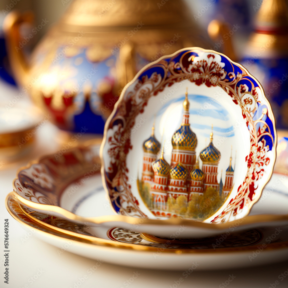 Russian Setting Traditional Russian Porcelain: A Timeless Art Form with Rich Colors and ...