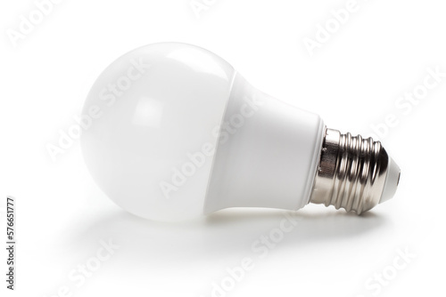 LED light bulb isolated on white background photo
