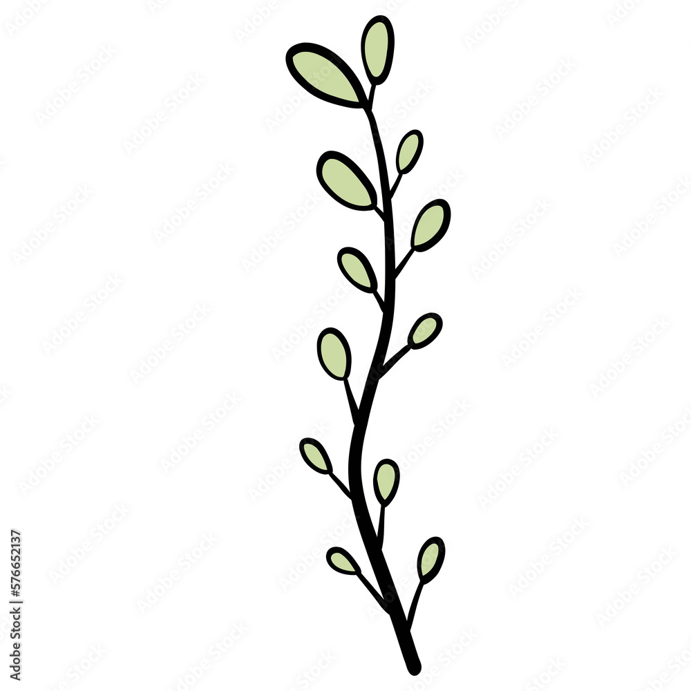 Plant, Sea plant, Seaweed, Sea life illustration