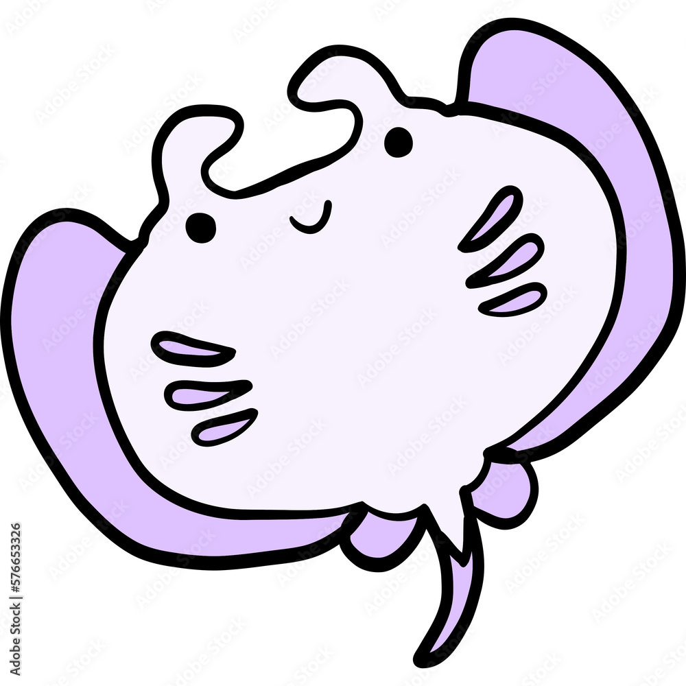 Cute stingray illustration, sea life, marine life illustration Cute stingray illustration, sea life, marine life illustration