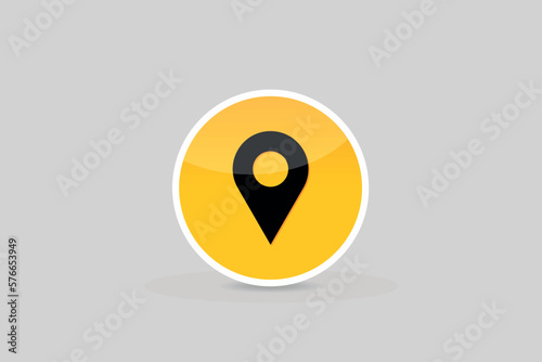 Free Download Glossy location marker button icon Premium Vector - GFXLoad