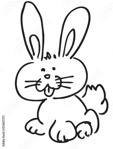 bunny rabbit hand drawn vector illustration