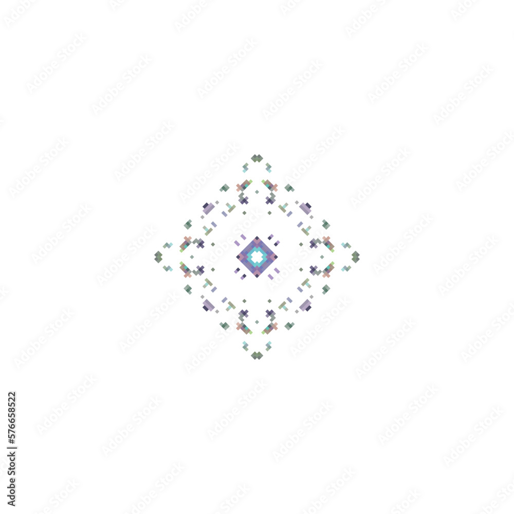 Pixel snowflakes for winter decoration Pixel snowflakes for winter decoration