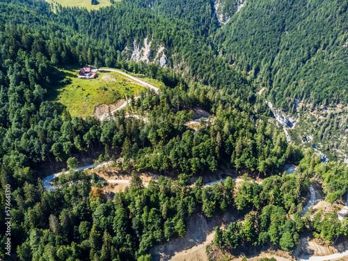 Along the mountainous roads of the Val Dogna to the slopes of the Montasio. Friuli.