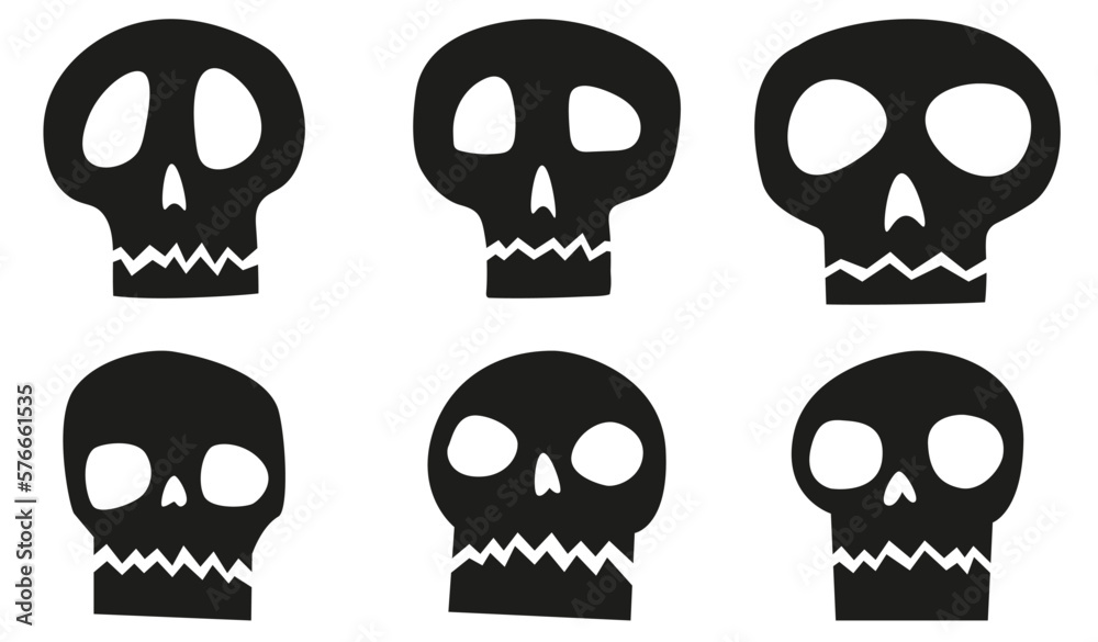 set of skulls