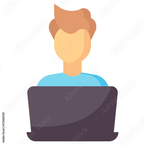 programmer avatar flat icon
