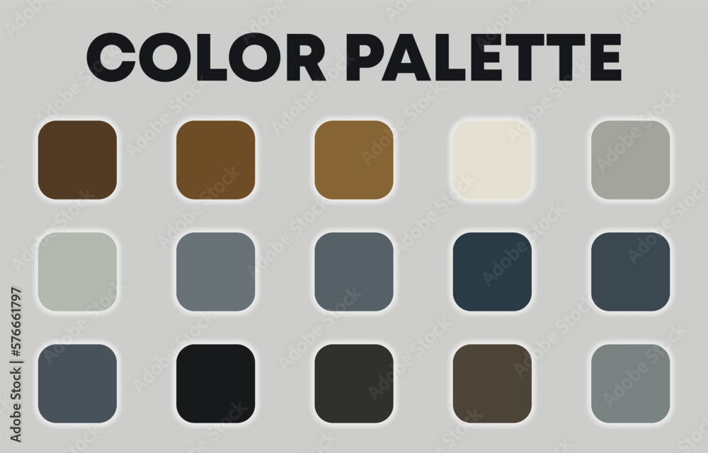 Universal seasonal color palette for design. Vector illustration