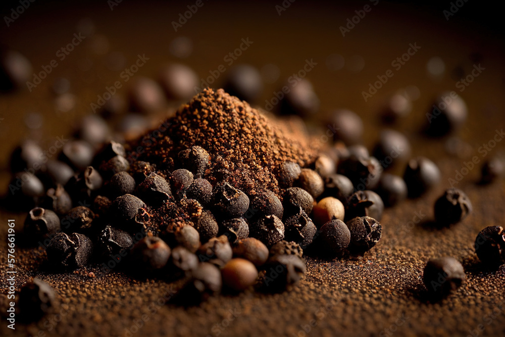 Ground black pepper background Stock Illustration Adobe Stock