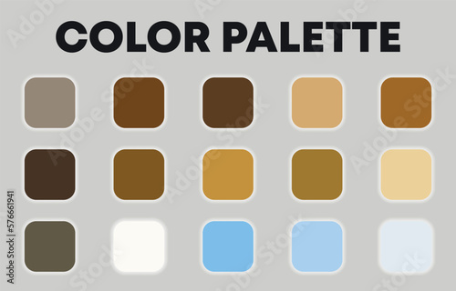 Universal seasonal color palette for design. Vector illustration
