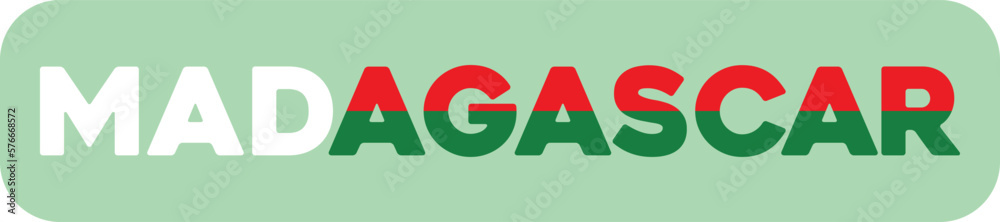 Abstraction of the country flag of Madagascar. vector illustration