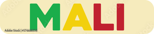 Obraz na płótnie Abstraction of the flag of the country of Mali. vector illustration w salonie