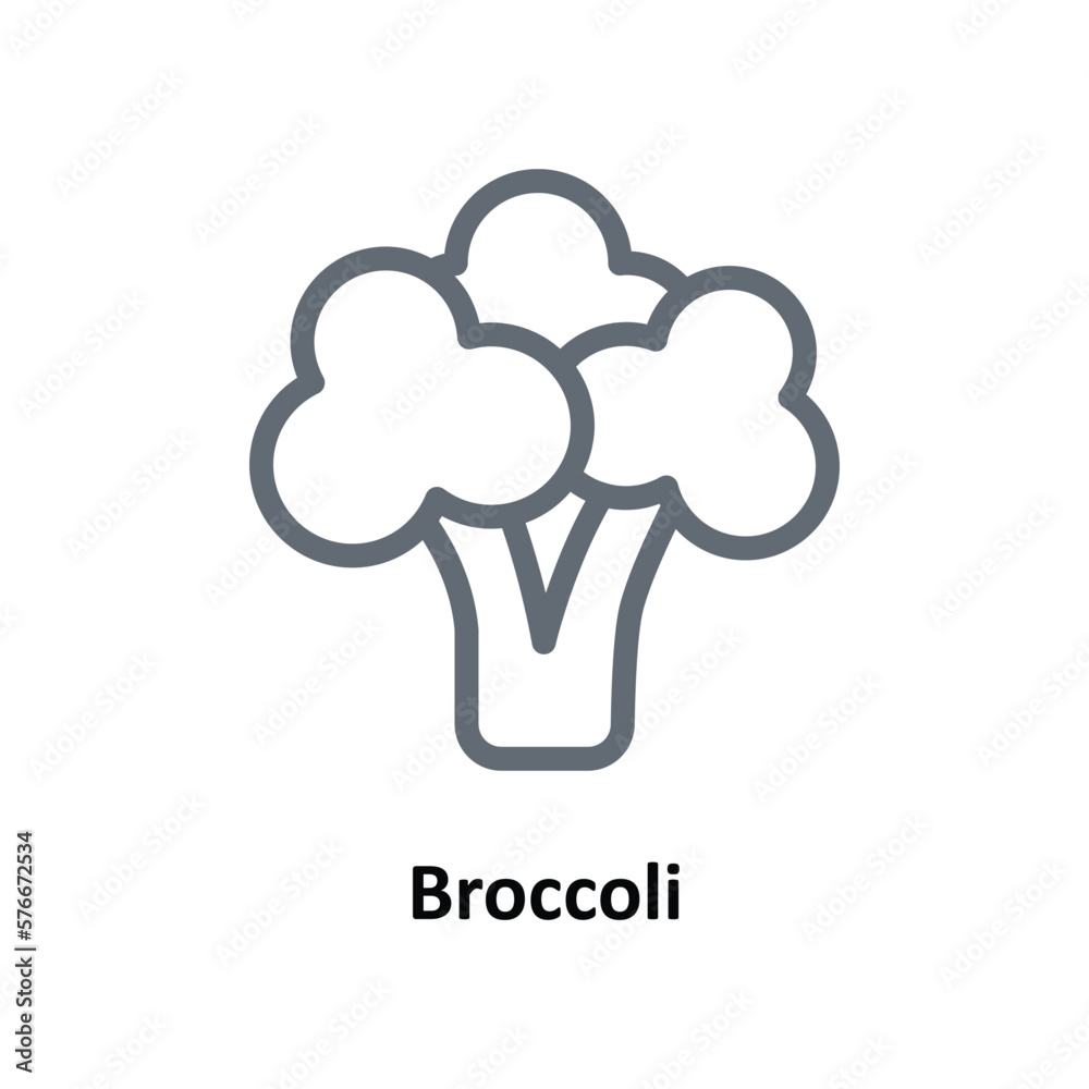 Broccoli Vector outline Icons. Simple stock illustration stock Broccoli Vector outline Icons. Simple stock illustration stock