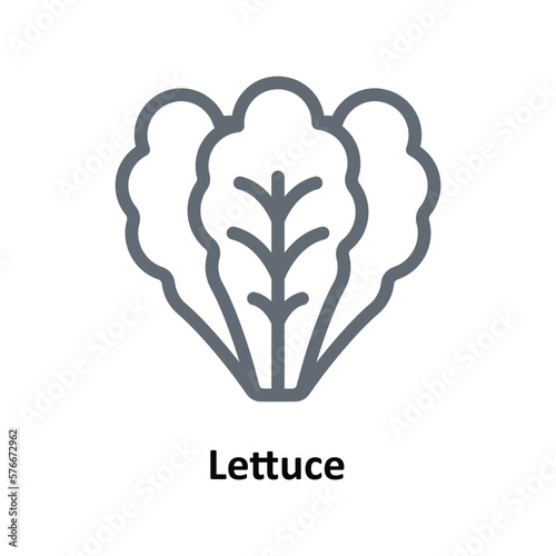 Lettuce Vector  outline Icons. Simple stock illustration stock