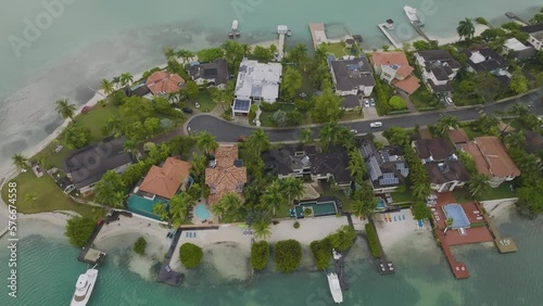 Aerial view of a residential district along Montego Bay, Saint James, Jamaica. photo