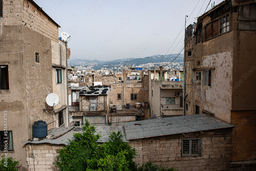 Häuser um 2010 in Beirut, Libanon